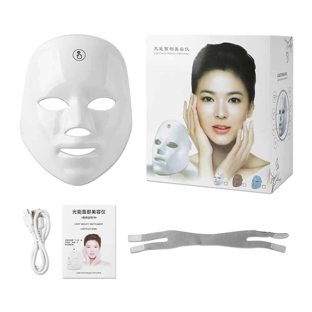 Masque de beauté blanchissant à LED pour le visage